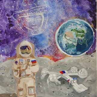 Рисунок на тему сказки гуляют по свету Рисунок-победитель участника Анастасия Макарова, 12